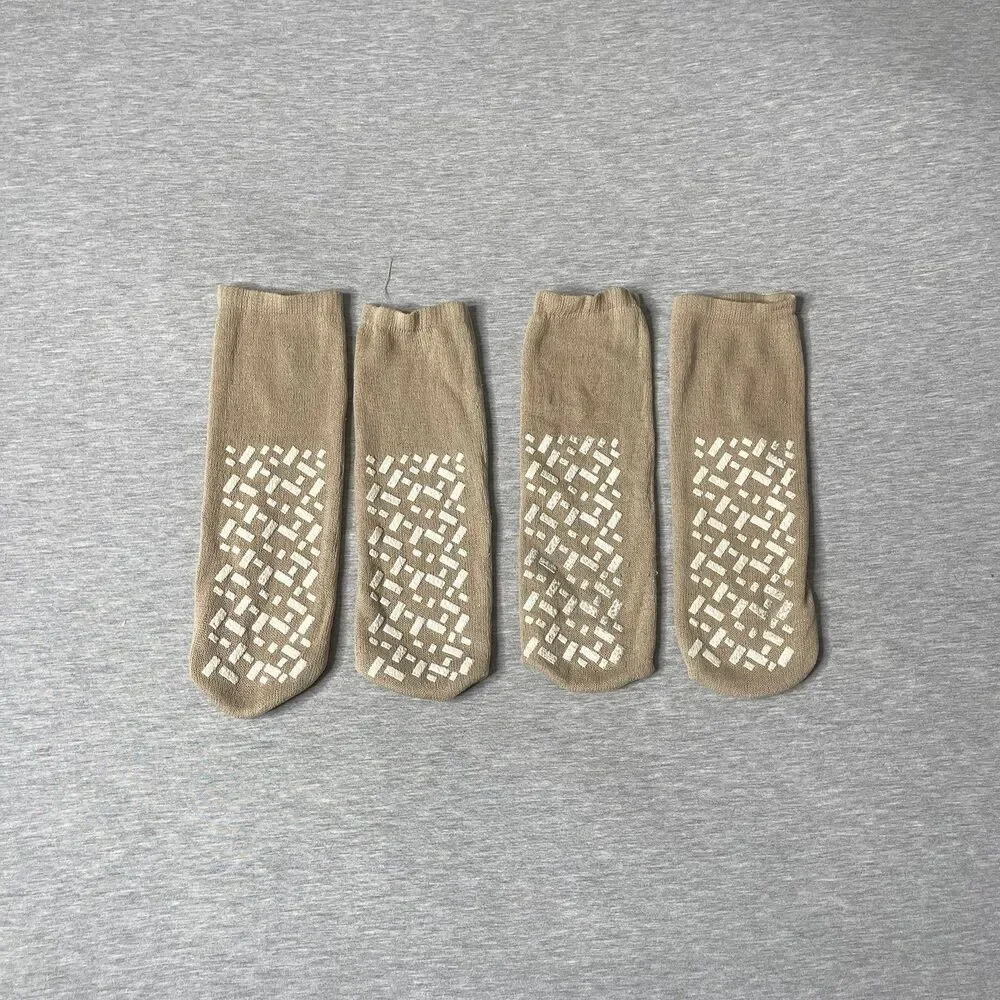 McKesson Unisex Solid Tan Ankle Socks 4 PCS. Set